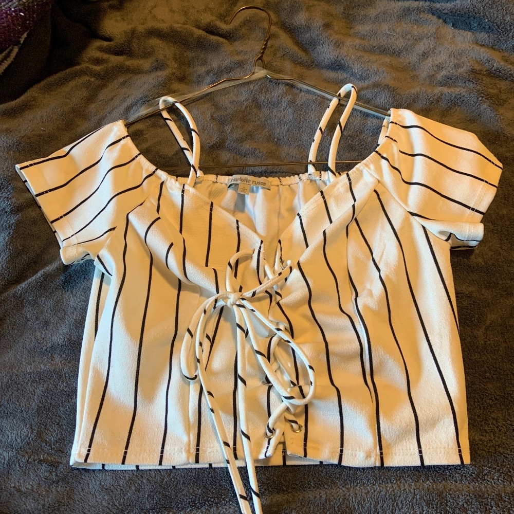 Off Shoulder Crop Top